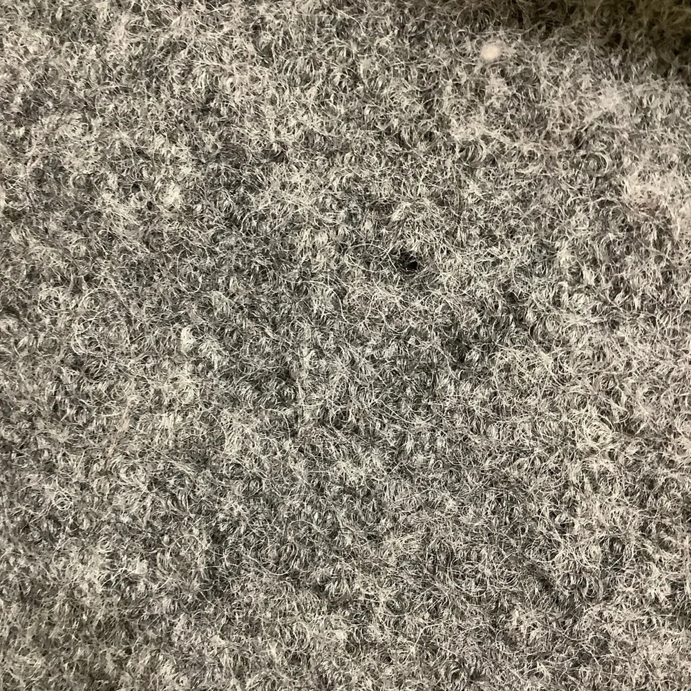 Laura Leigh Ltd. Grey Boiled Wool Zip Up Sweater Snowflakes